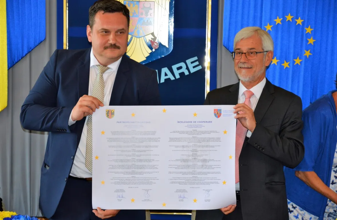 Județul Satu Mare s-a înfrățit azi cu Districtul Ostalb din Landul Baden-Wurttemberg, Germania