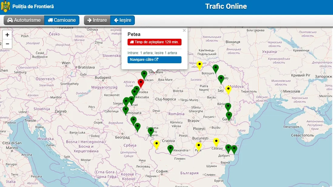 Se menține codul roșu în Vama Petea | Timpi de așteptare de peste 2 ore