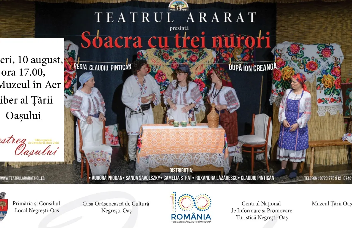 "Soacra cu trei nurori", în interpretarea Teatrului Ararat, la Muzeul în Aer Liber al Țării Oașului