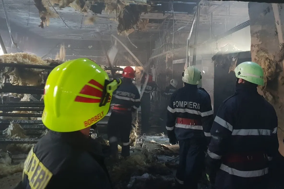 Incendiu la o fabrică de mobilă din județul Satu Mare
