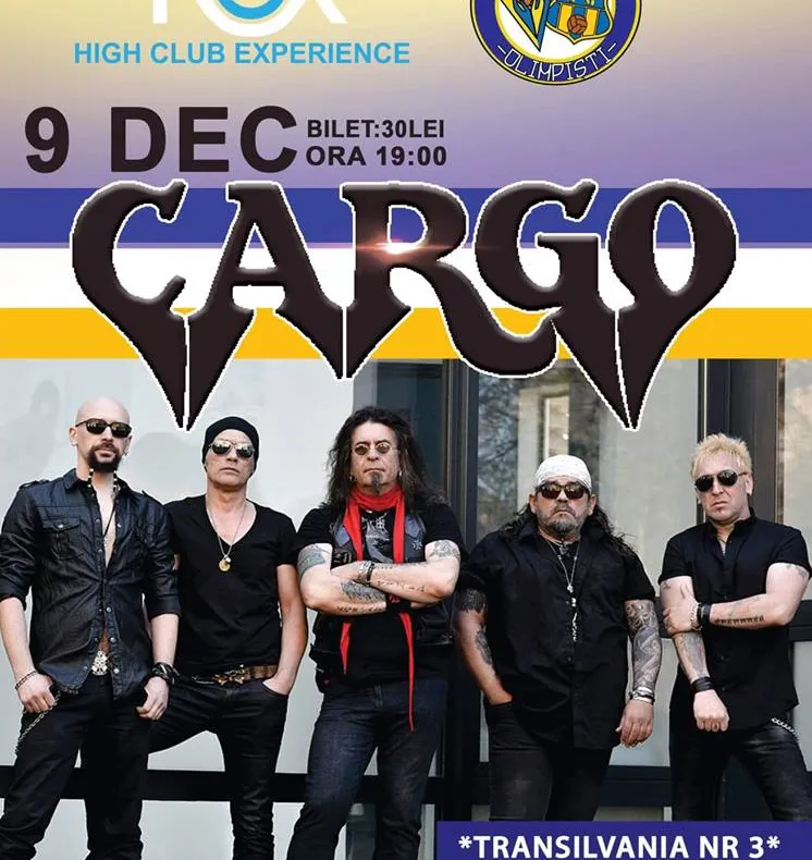 Concert Cargo, duminică, pentru susţinerea Olimpiei