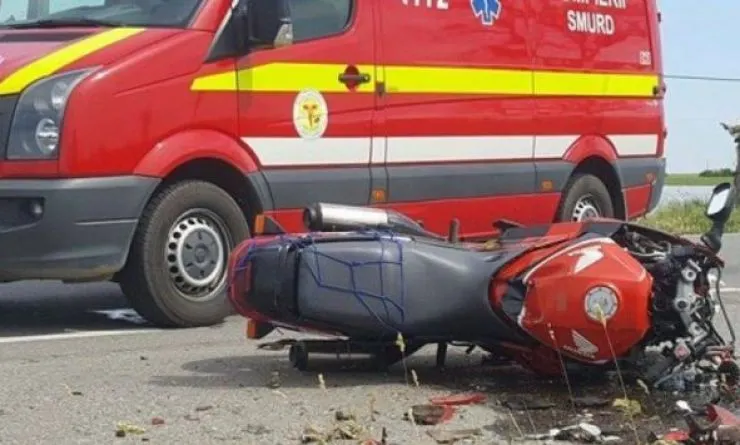 Motociclist rănit grav în urma unui accident de circulație