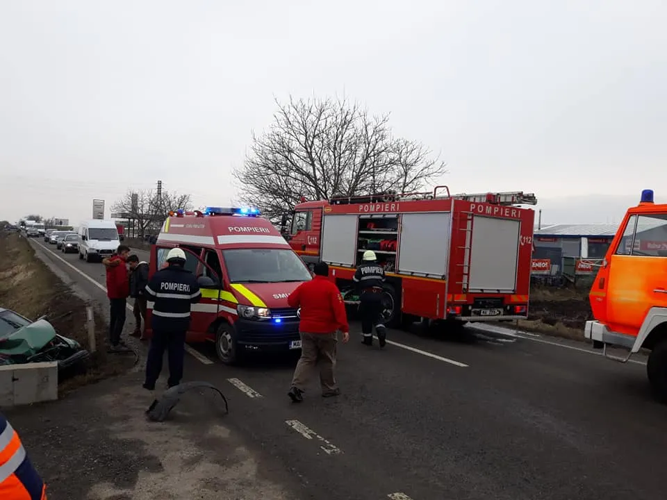 Un nou accident rutier pe DN 19. Șoferul vinovat, un octogenar