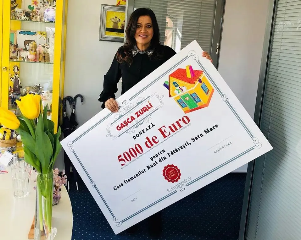 Mirela Retegan și Gașca Zurli donează 5.000 de euro pentru familia cu șapte copii din Tătărăști