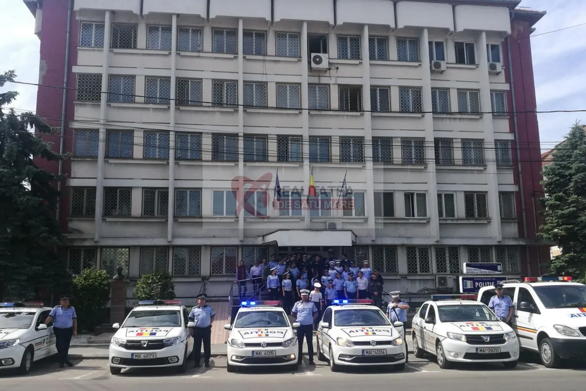 Moment de reculegere ținut de polițiștii sătmăreni în memoria colegului lor Cristian Amariei, ucis în misiune lângă Timișoara