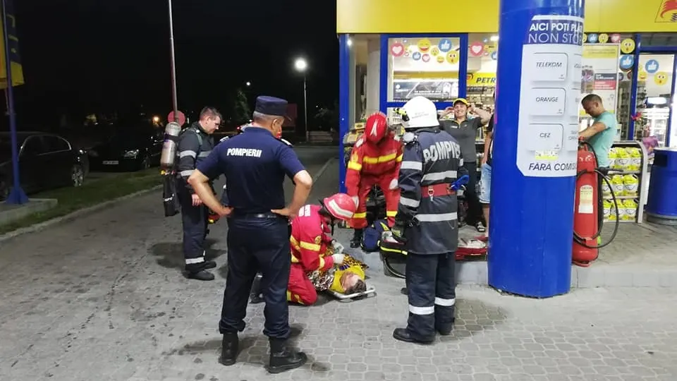 Persoană intoxicată cu fum, în urma unei explozii la OMV Petrom din Negrești Oaș  (exercițiu)