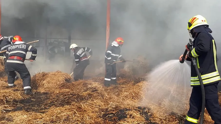Incendiu la un șopron din județ