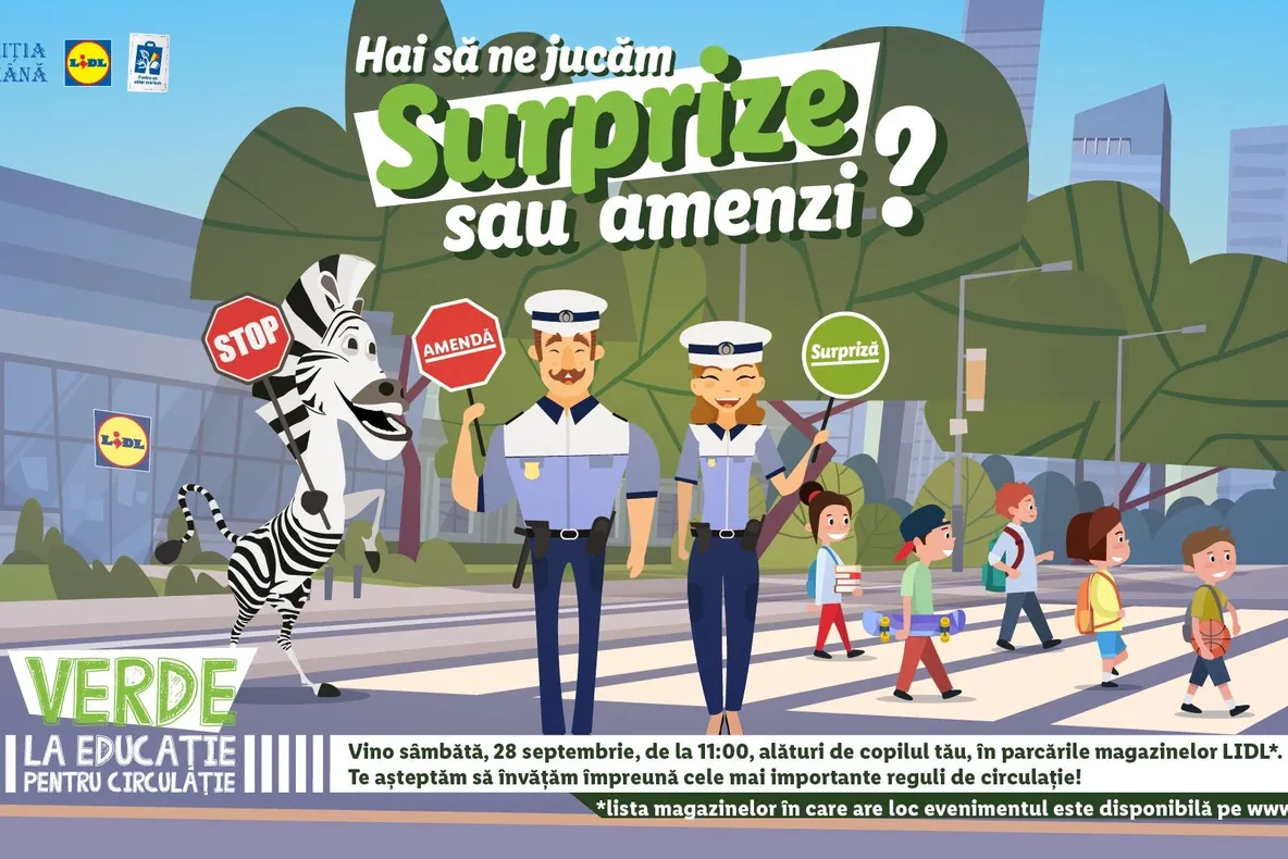 Lidl și Poliția Română dau ”Verde la educație pentru circulație”