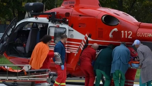Prima intervenție a elicopterului SMURD de la Jibou. Sătmăreancă transportată de urgență la Cluj