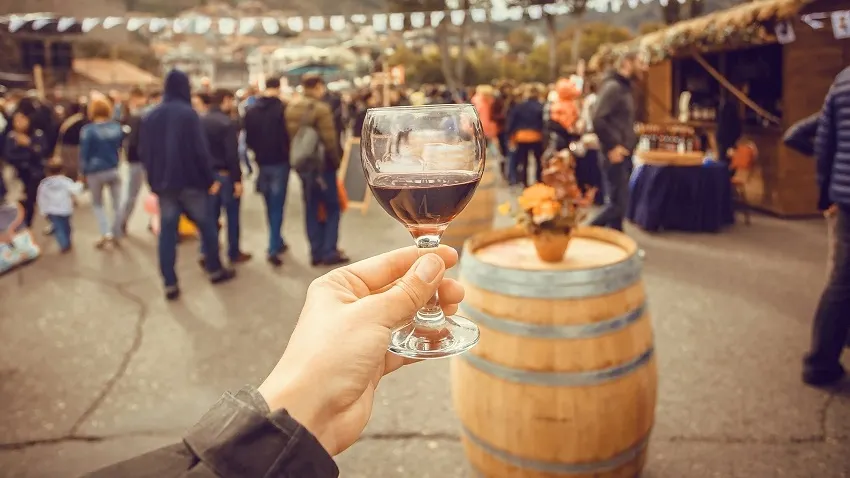 Trenuleț pus la dispoziție pentru localnicii din Orașu Nou, la Festivalul Vinului