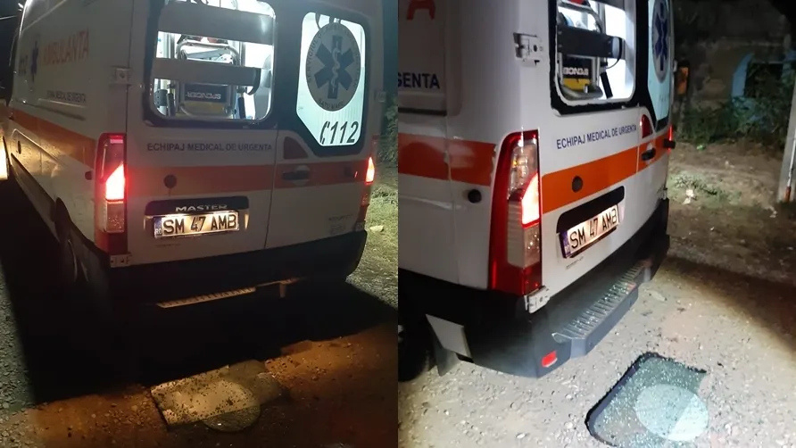 Atac cu pietre asupra unei Ambulanțe în județul Satu Mare