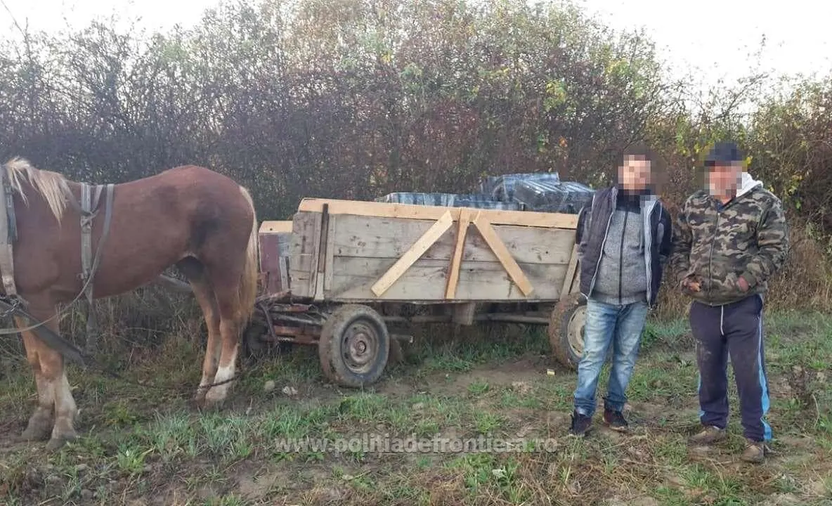 Căruțași contrabandiști urmăriți și opriți cu focuri de armă de polițiștii de frontieră