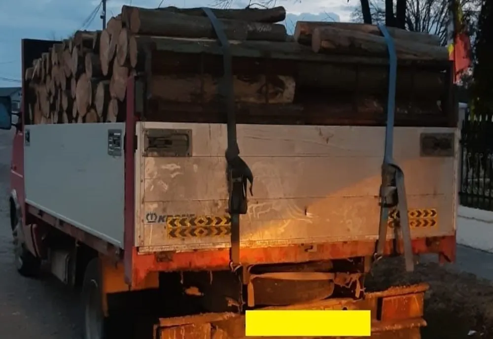 Maramureșean prins transportând lemn furat cu autoutilitara