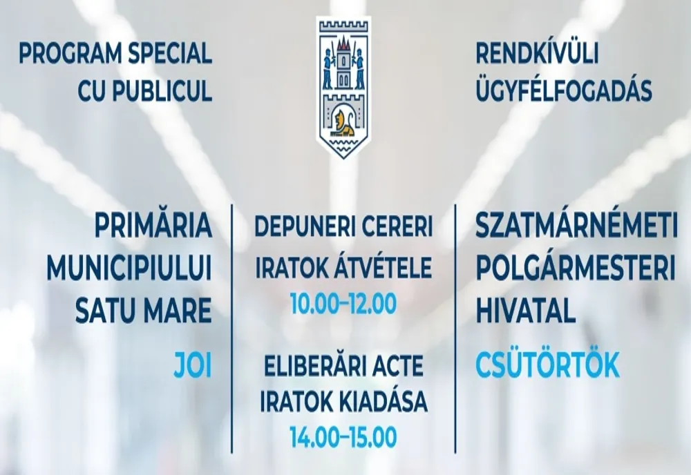 Coronavirus | Primăria Satu Mare a limitat activitatea de relații cu publicul