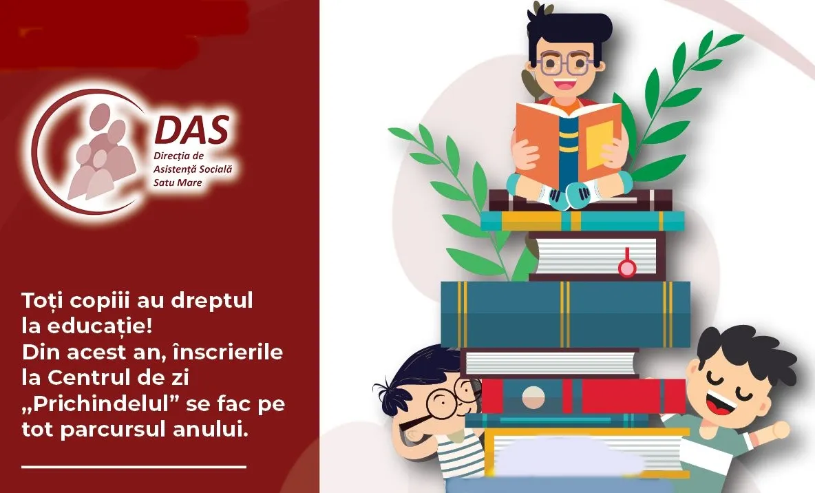 Educație gratuită pentru copiii din Satu Mare aflați în situații de risc