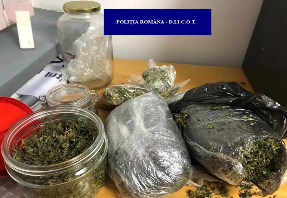 FOTO | Trafic de droguri în Satu Mare! Două persoane au fost prinse când încercau să vândă 1 kilogram de cannabis