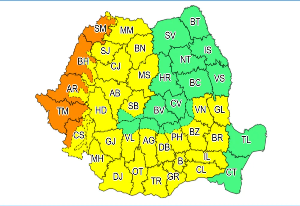 CANICULĂ în județele din vestul țării! Meteorologii au emis COD PORTOCALIU