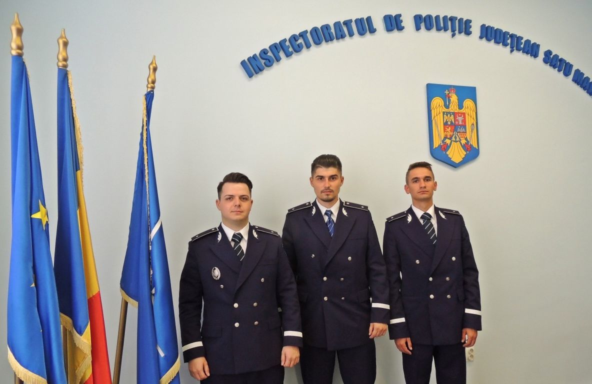 Trei ofiţeri și-au început activitatea la IPJ Satu Mare și vor lucra în domeniile investigaţiilor criminale şi juridic