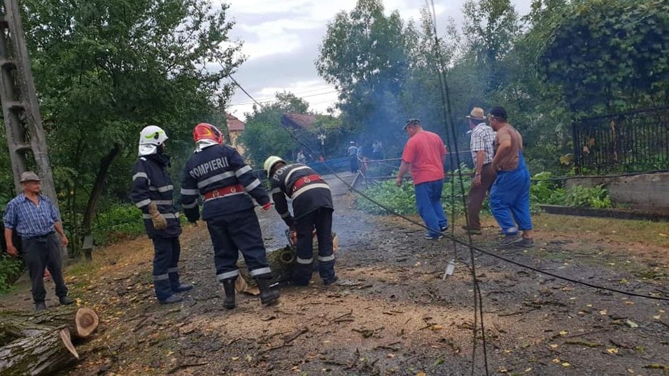 Vântul puternic a afectat astăzi mai multe zone din județ