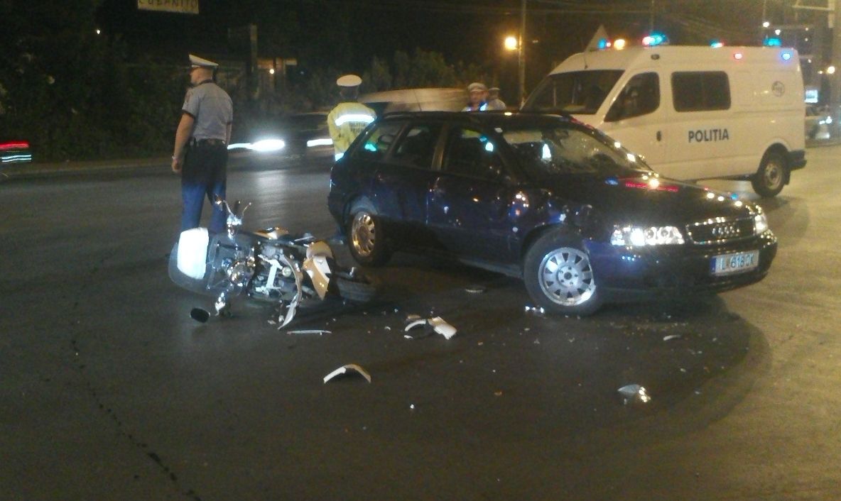 Mopedist accidentat grav pe B-dul Lucian Blaga din Satu Mare
