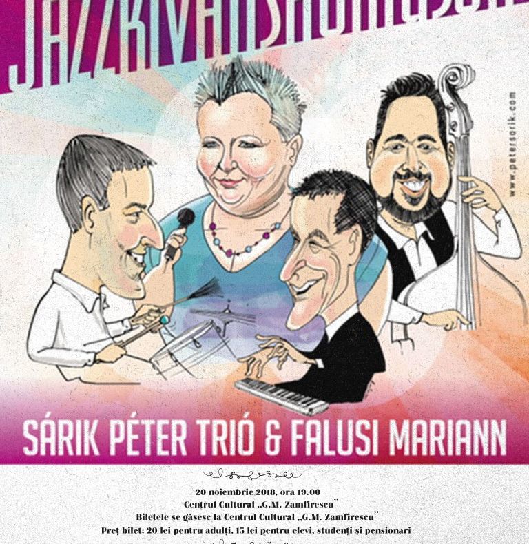 Concert de jazz cu Sárik Péter Trio &amp; Falusi Mariann, la Centrul Cultural ”G.M. Zamfirescu”