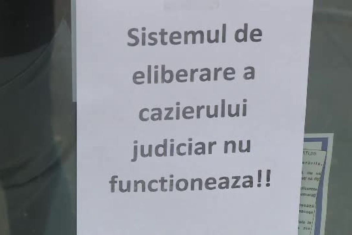 Avarie la Sistemul Informatic al Cazierului Judiciar Român