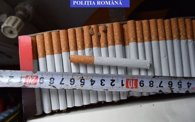 Țigări de contrabandă confiscate de poliţiştii sătmăreni