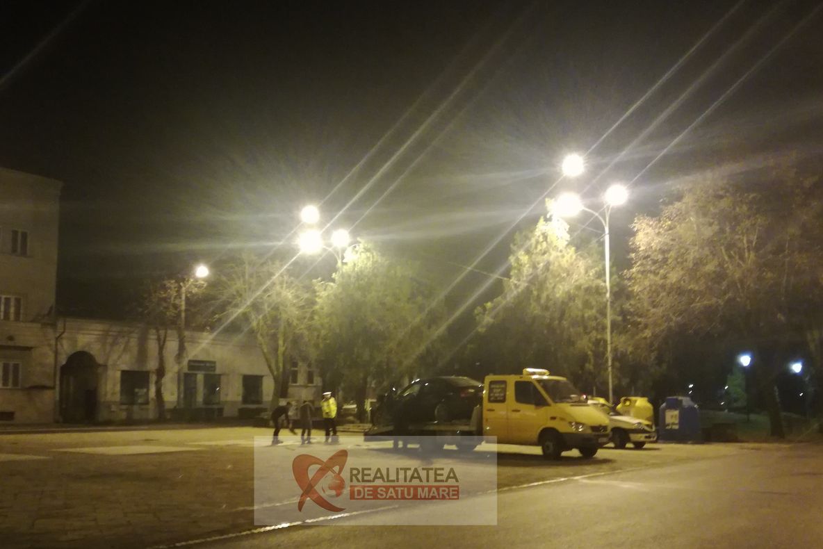 Accident în centrul municipiului Satu Mare, vizavi de Muzeul Județean