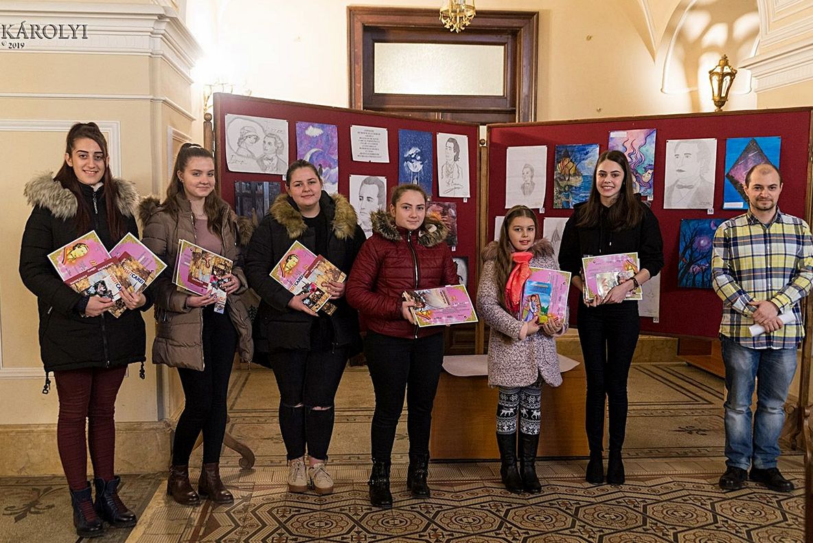 Trei eleve din Tășnad au câștigat concursul de desene și grafică ”Simboluri și motive din creația eminesciană”