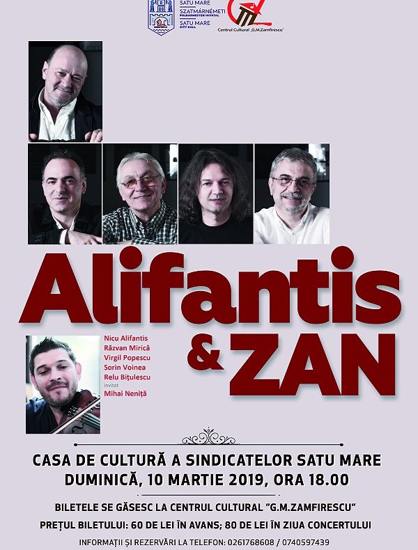 Nicu Alifantis &amp; Zan concertează la Satu Mare