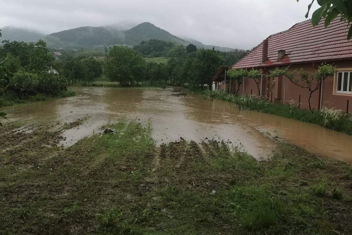 Zece gospodării și 15 hectare de culturi agricole din Cămărzana, inundate