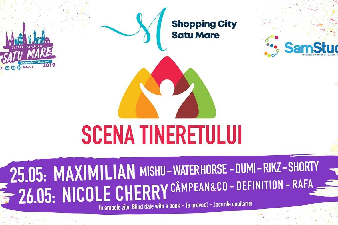 Concerte și concursuri, pe scena din parcarea Shopping City Satu Mare. Maximilian și Nicole Cherry, cap de afiș