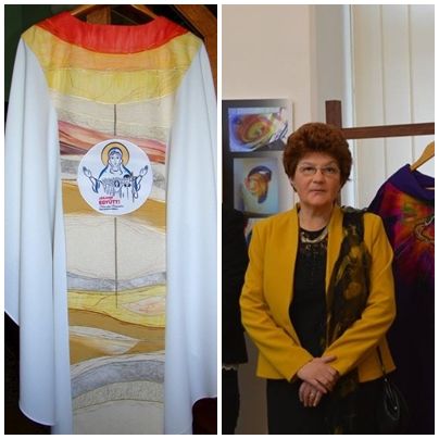 Sătmăreanca Cristina Sabău-Trifu a finalizat veșmântul pe care Papa Francisc îl va purta cu ocazia vizitei sale în România