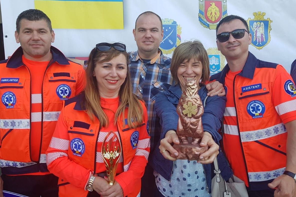 Echipajul medical de urgenţă al Serviciului de Ambulanţă Judeţean Satu Mare, pe podium, la Concursul Internaţional "RALIUL MEDICAL TRANSCARPATIC 2019"
