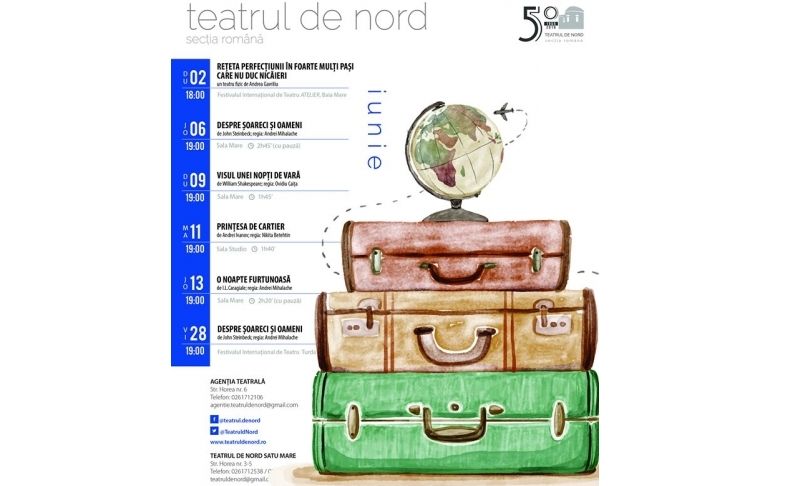 Programul trupei de teatru ”Mihai Raicu”, în luna iunie