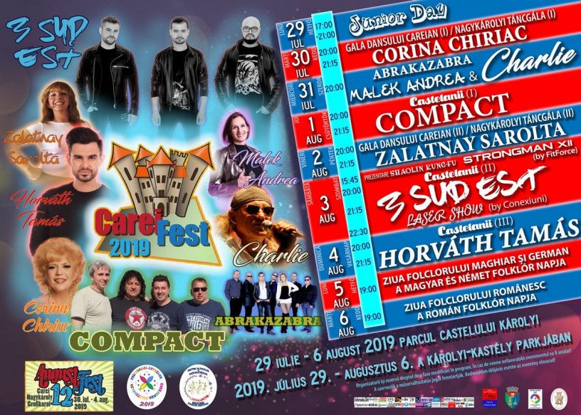 Compact și 3 Sud Est, capete de afiș la Carei Fest 2019