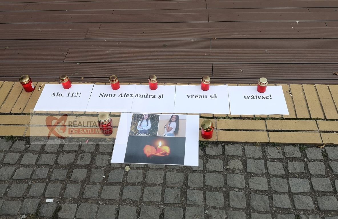 Protest la Satu Mare pentru Alexandra: ”Alo, 112? Sunt Alexandra și vreau să trăiesc!”