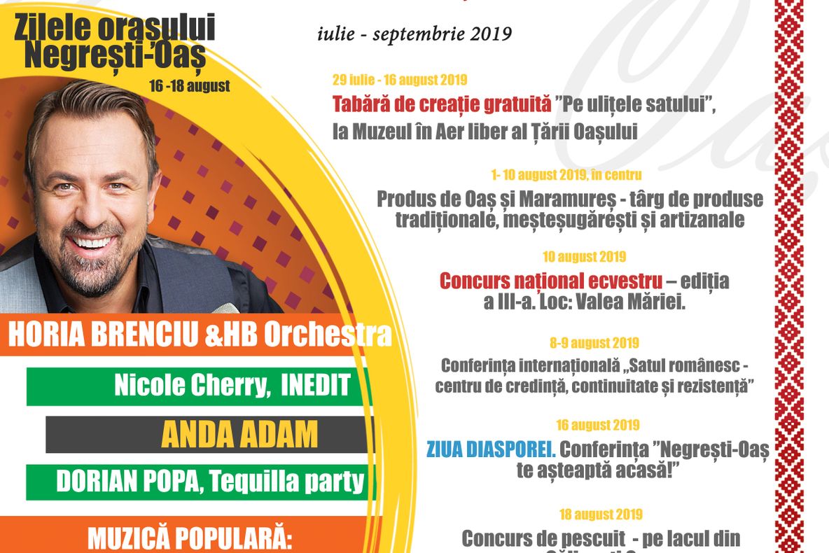 Festivalul Zestrea Oașului, o lună plină de evenimente și artiști de top la Negrești-Oaș