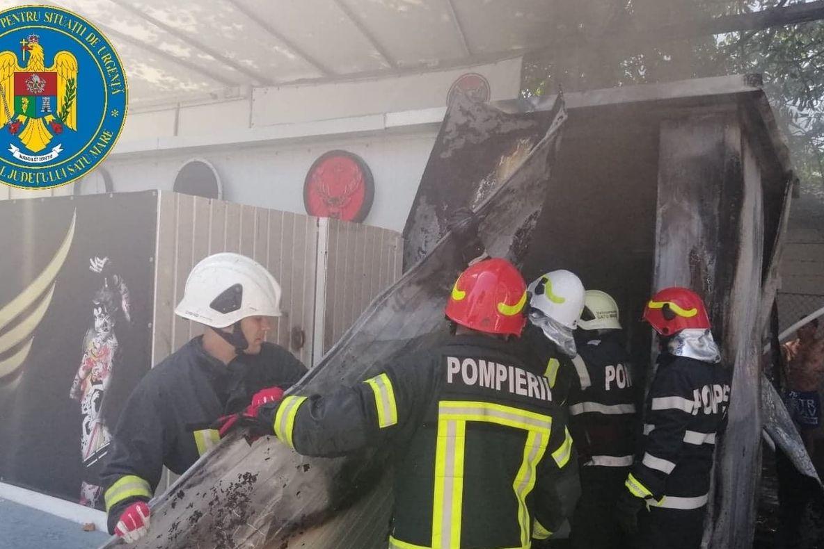 Incendiu la un club din municipiul Satu Mare