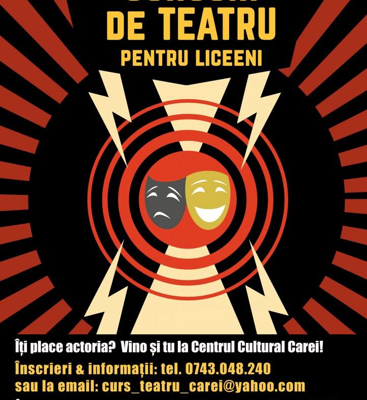 Cursuri gratuite de actorie pentru liceeni, la Carei
