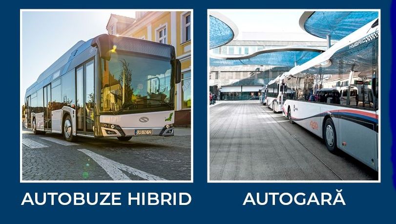 Autogară modernă și 11 autobuze hibrid, la Satu Mare