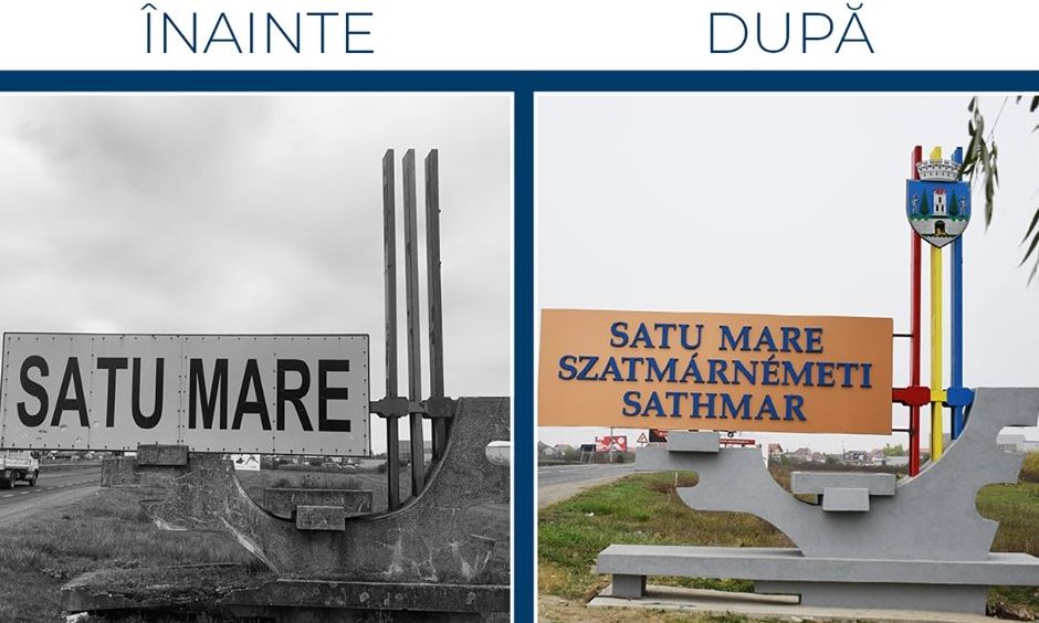 Primăria Satu Mare a reabilitat intrările în municipiu