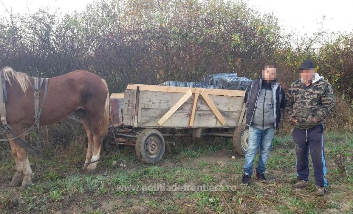Căruțași contrabandiști urmăriți și opriți cu focuri de armă de polițiștii de frontieră