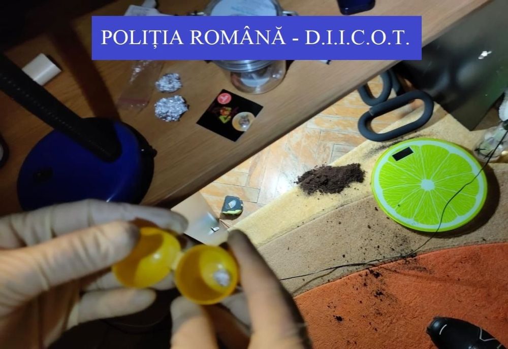 Percheziții de amploare la Satu Mare. Mascații au descins la o grupare specializată în trafic de droguri de risc și mare risc