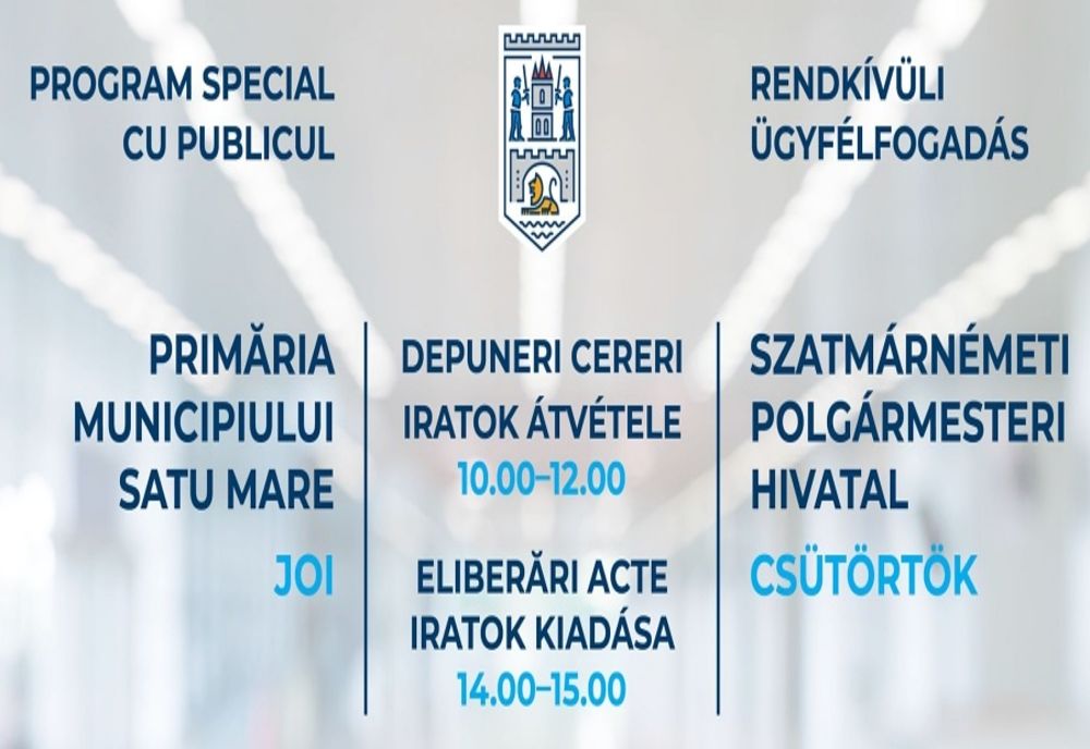 Coronavirus | Primăria Satu Mare a limitat activitatea de relații cu publicul