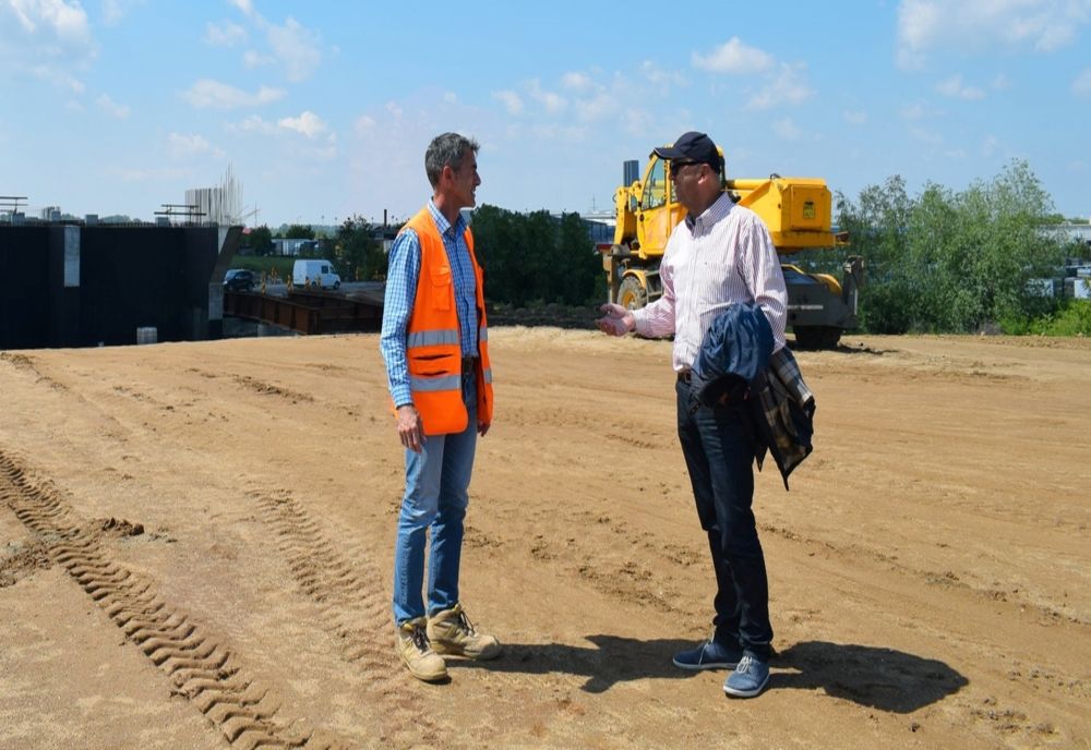 Prefectul, în vizită pe șantier. A cerut accelerarea lucrărilor la ”Varianta de Ocolire Satu Mare” 