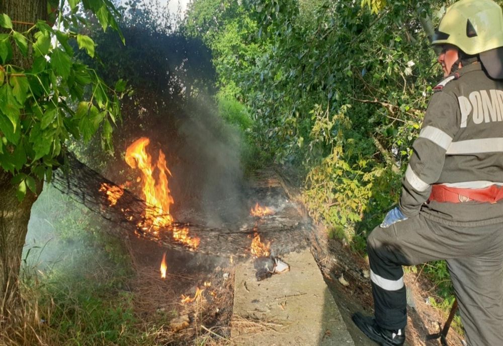 Pompierii sătmăreni au intervenit la două incendii în această seară