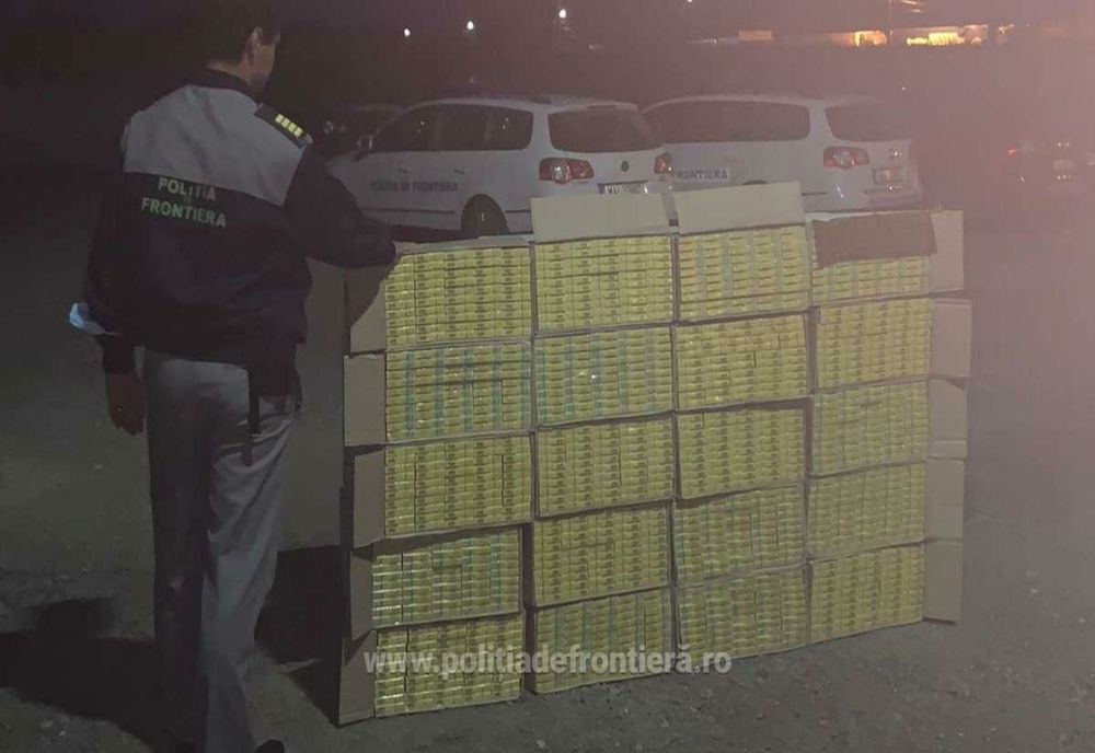Zece mii de pachete de țigări, interceptate de polițiștii de frontieră în zona Halmeu