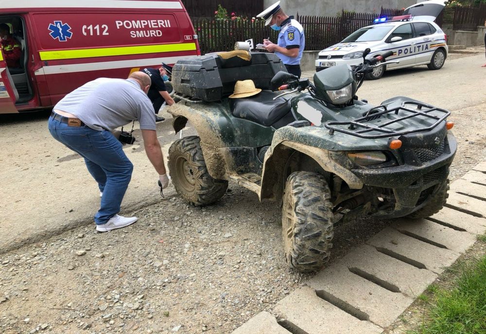 Minor rănit într-un accident de ATV pe digul râului Tur