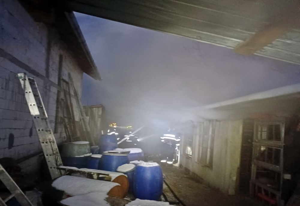 Incendiu la o afumătorie din Păulești